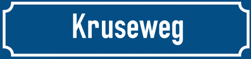 Straßenschild Kruseweg