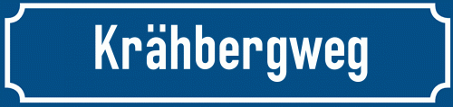 Straßenschild Krähbergweg
