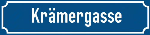 Straßenschild Krämergasse