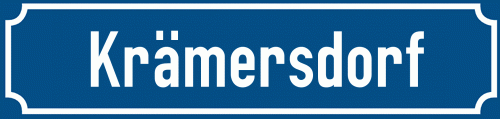 Straßenschild Krämersdorf
