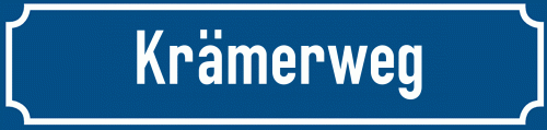 Straßenschild Krämerweg