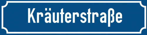 Straßenschild Kräuterstraße