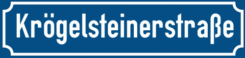 Straßenschild Krögelsteinerstraße