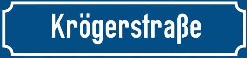 Straßenschild Krögerstraße