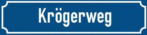 Straßenschild Krögerweg