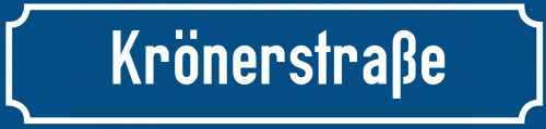 Straßenschild Krönerstraße