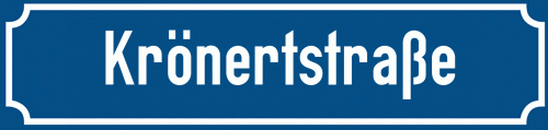 Straßenschild Krönertstraße