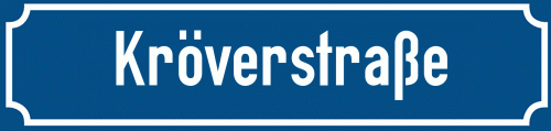 Straßenschild Kröverstraße