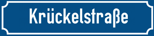 Straßenschild Krückelstraße zum kostenlosen Download