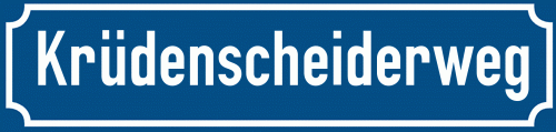 Straßenschild Krüdenscheiderweg