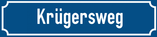 Straßenschild Krügersweg