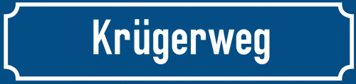 Straßenschild Krügerweg