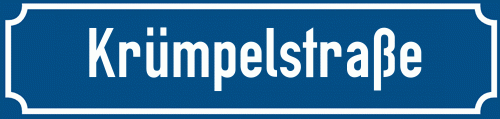 Straßenschild Krümpelstraße