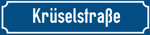 Straßenschild Krüselstraße