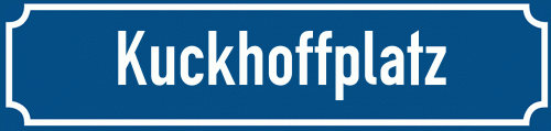 Straßenschild Kuckhoffplatz