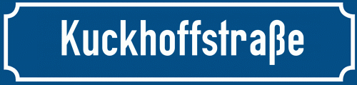 Straßenschild Kuckhoffstraße