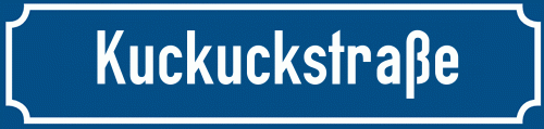 Straßenschild Kuckuckstraße