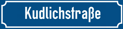 Straßenschild Kudlichstraße