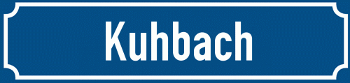 Straßenschild Kuhbach
