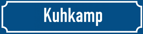 Straßenschild Kuhkamp
