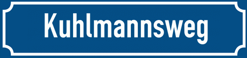 Straßenschild Kuhlmannsweg