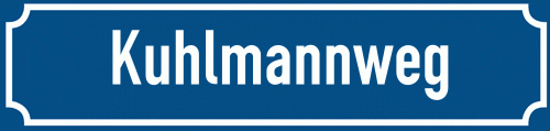 Straßenschild Kuhlmannweg
