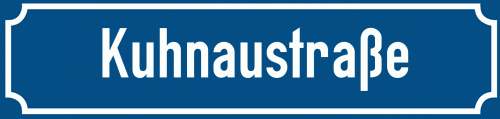 Straßenschild Kuhnaustraße