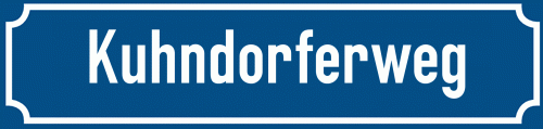 Straßenschild Kuhndorferweg