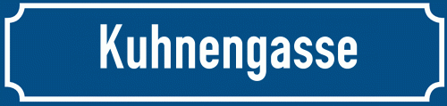 Straßenschild Kuhnengasse