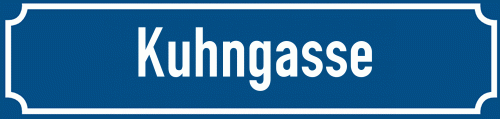 Straßenschild Kuhngasse