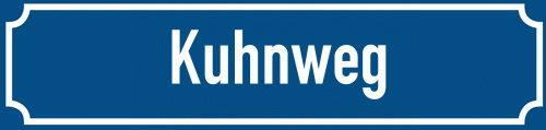 Straßenschild Kuhnweg zum kostenlosen Download