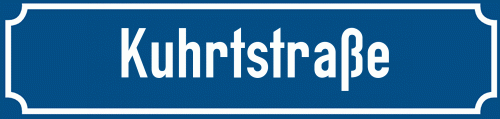 Straßenschild Kuhrtstraße