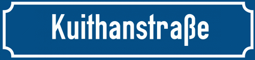 Straßenschild Kuithanstraße