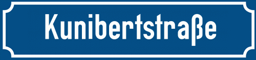 Straßenschild Kunibertstraße