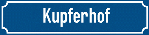 Straßenschild Kupferhof