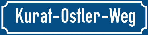 Straßenschild Kurat-Ostler-Weg
