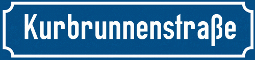 Straßenschild Kurbrunnenstraße