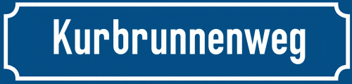 Straßenschild Kurbrunnenweg
