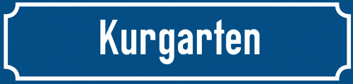 Straßenschild Kurgarten