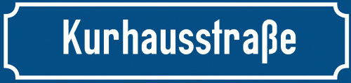 Straßenschild Kurhausstraße