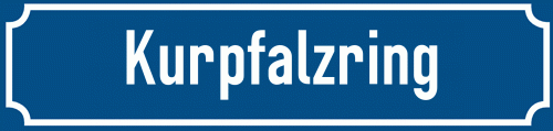 Straßenschild Kurpfalzring
