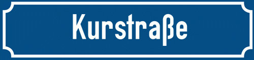 Straßenschild Kurstraße