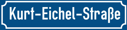 Straßenschild Kurt-Eichel-Straße