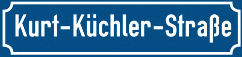Straßenschild Kurt-Küchler-Straße