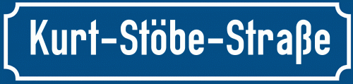 Straßenschild Kurt-Stöbe-Straße zum kostenlosen Download