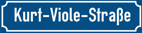 Straßenschild Kurt-Viole-Straße