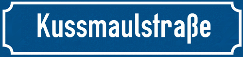 Straßenschild Kussmaulstraße