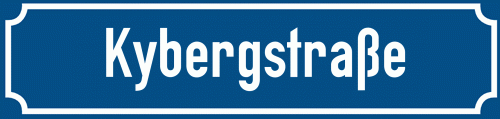 Straßenschild Kybergstraße