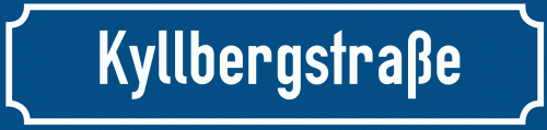 Straßenschild Kyllbergstraße