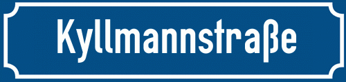 Straßenschild Kyllmannstraße